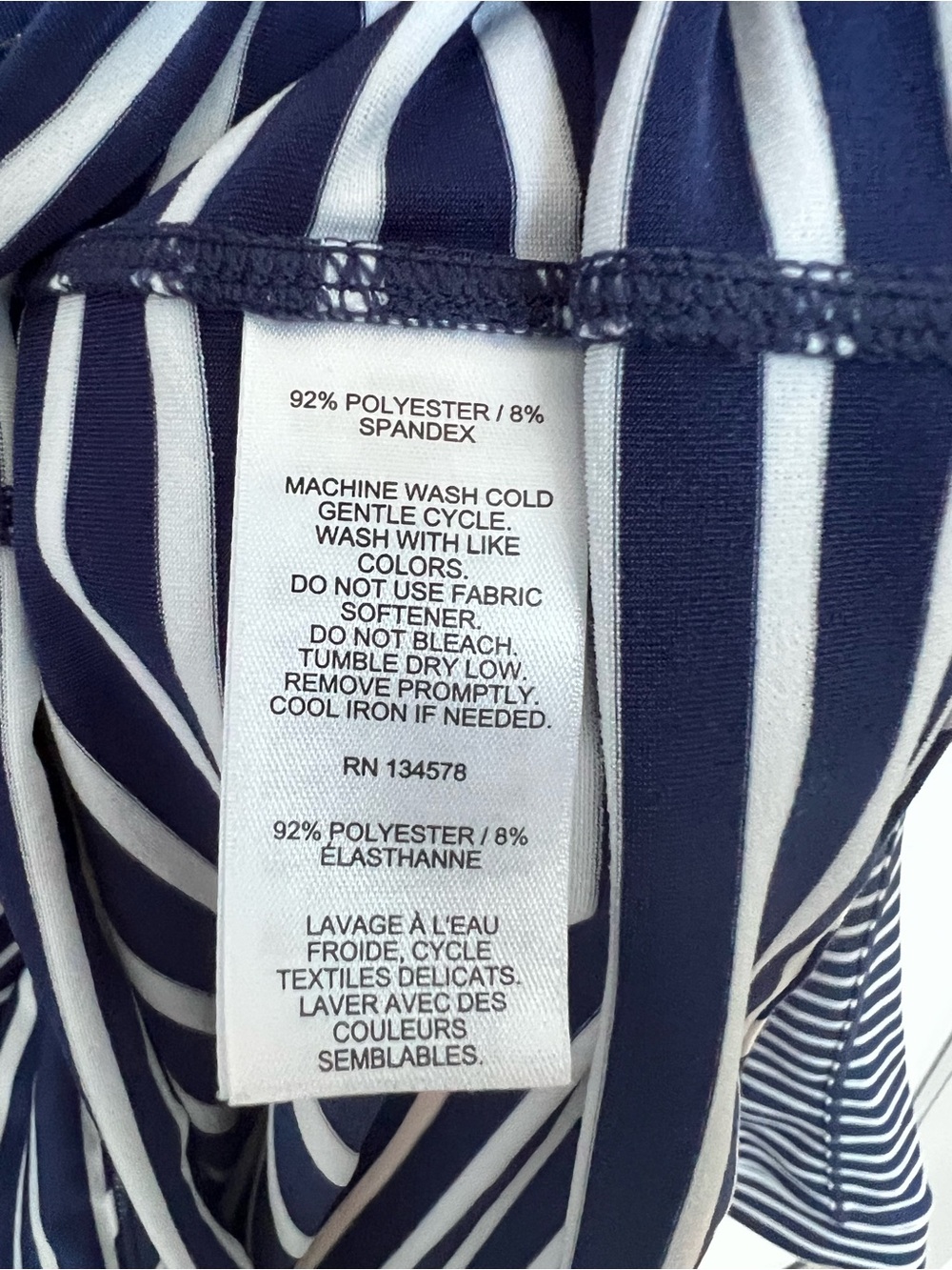 Vineyard Vines Sankaty Navy White Striped Quarter Zip Pullover - Picture 5 of 11